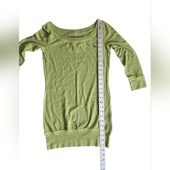 Abercrombie & Fitch Y2K Vintage Lime Green Shirt XS - Picture 3 of 5